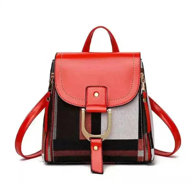Stylish Plaid Casual Backpack Crossbody Bag for Women & Men - Perfect for Travel, Work, School & Daily Use