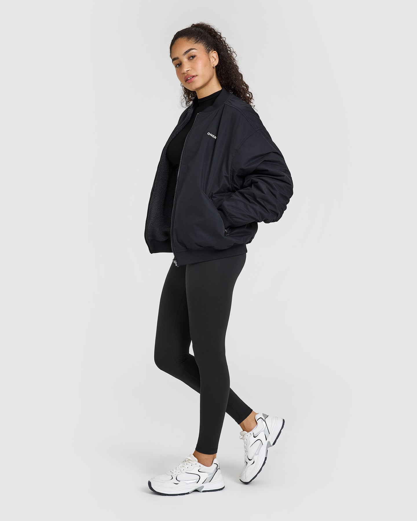 Reversible Bomber Jacket for Men & Women - Lightweight Waterproof Windbreaker with Zip Pockets | Black & Grey | Perfect for Outdoor Activities, Travel & Casual Wear