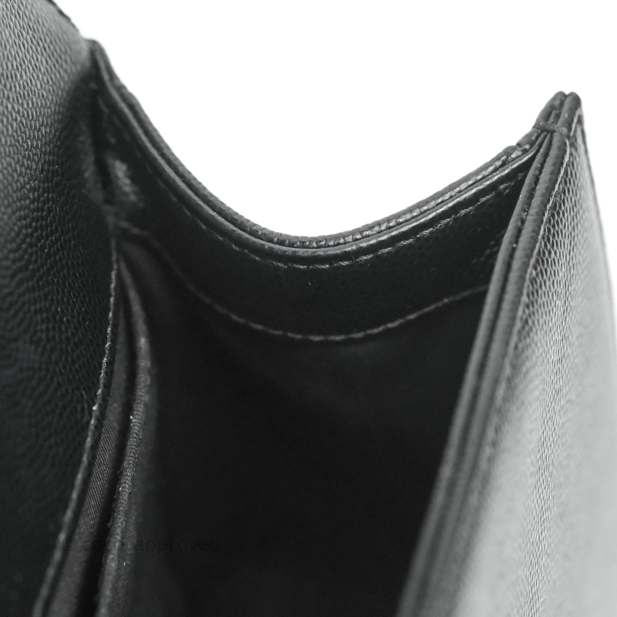 Chanel Boy Quilted Medium Handbag in Black Caviar Leather with Ruthenium Hardware - Perfect for Evening Events, Parties & Luxury Fashion Accessories