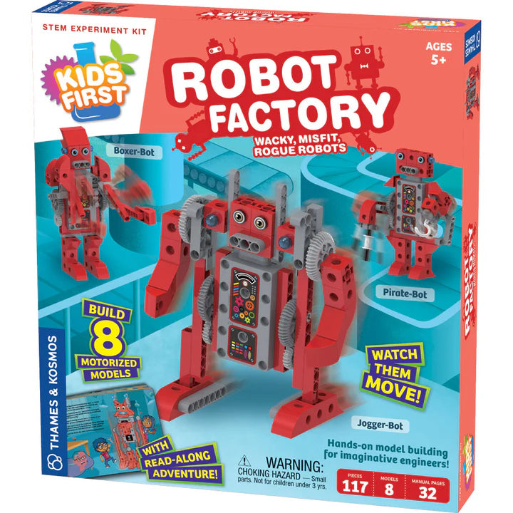 Kids First: Robot Factory STEM Building Kit - Educational Science Toy for Children Ages 5-10 | Perfect for Birthday Gifts & Classroom STEM Activities