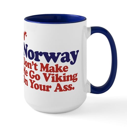 White/Navy Inside - 2 Norway Mugs