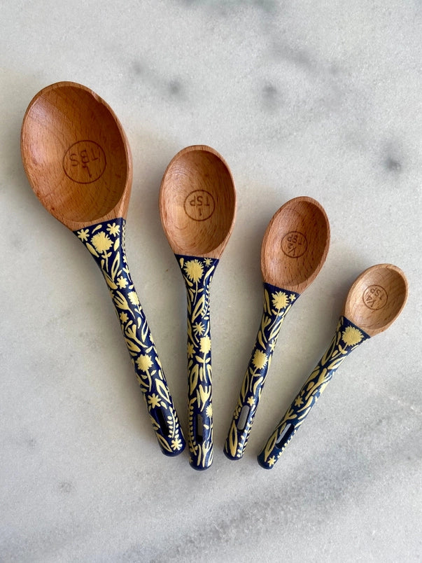 Handcrafted Wooden Measuring Spoons - Perfect for Baking, Cooking & Kitchen Measuring Needs