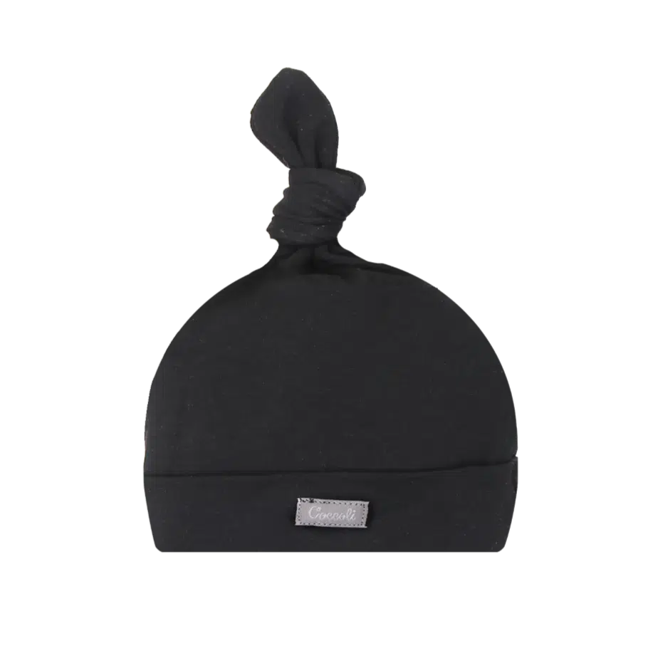 Coccoli Modal Knot Hat for Women - Soft & Stylish Black Winter Beanie for Outdoor Activities, Travel & Fashion