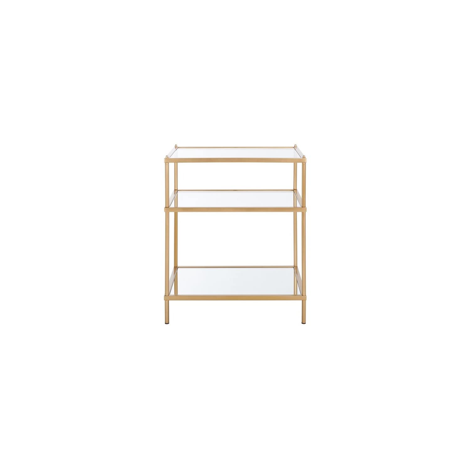 Safavieh Noelia Gold 3-Tier Square Accent Table - Elegant Side Table for Living Room, Bedroom & Office Decor
