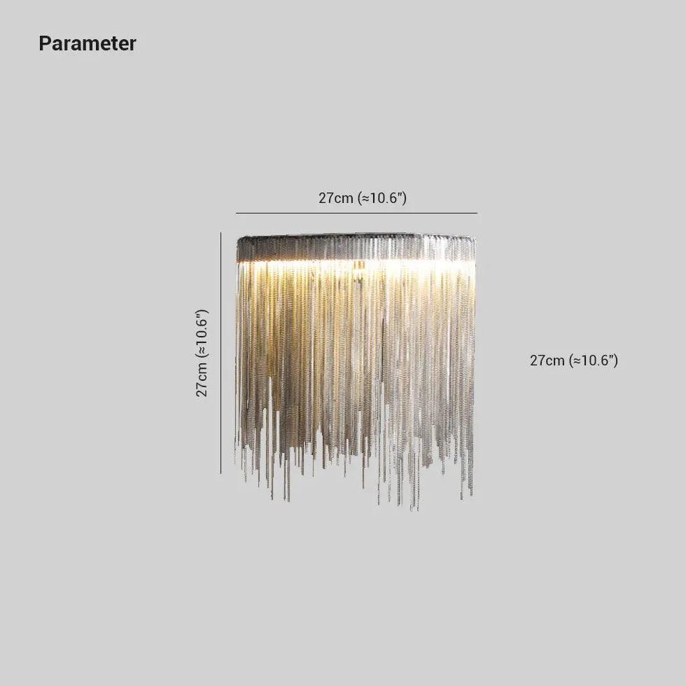 Elegant Silver Tassel Wall Sconce - Modern Bedroom Lighting Fixture for Home Decor | Perfect for Bedroom, Living Room & Dorm Room Ambience