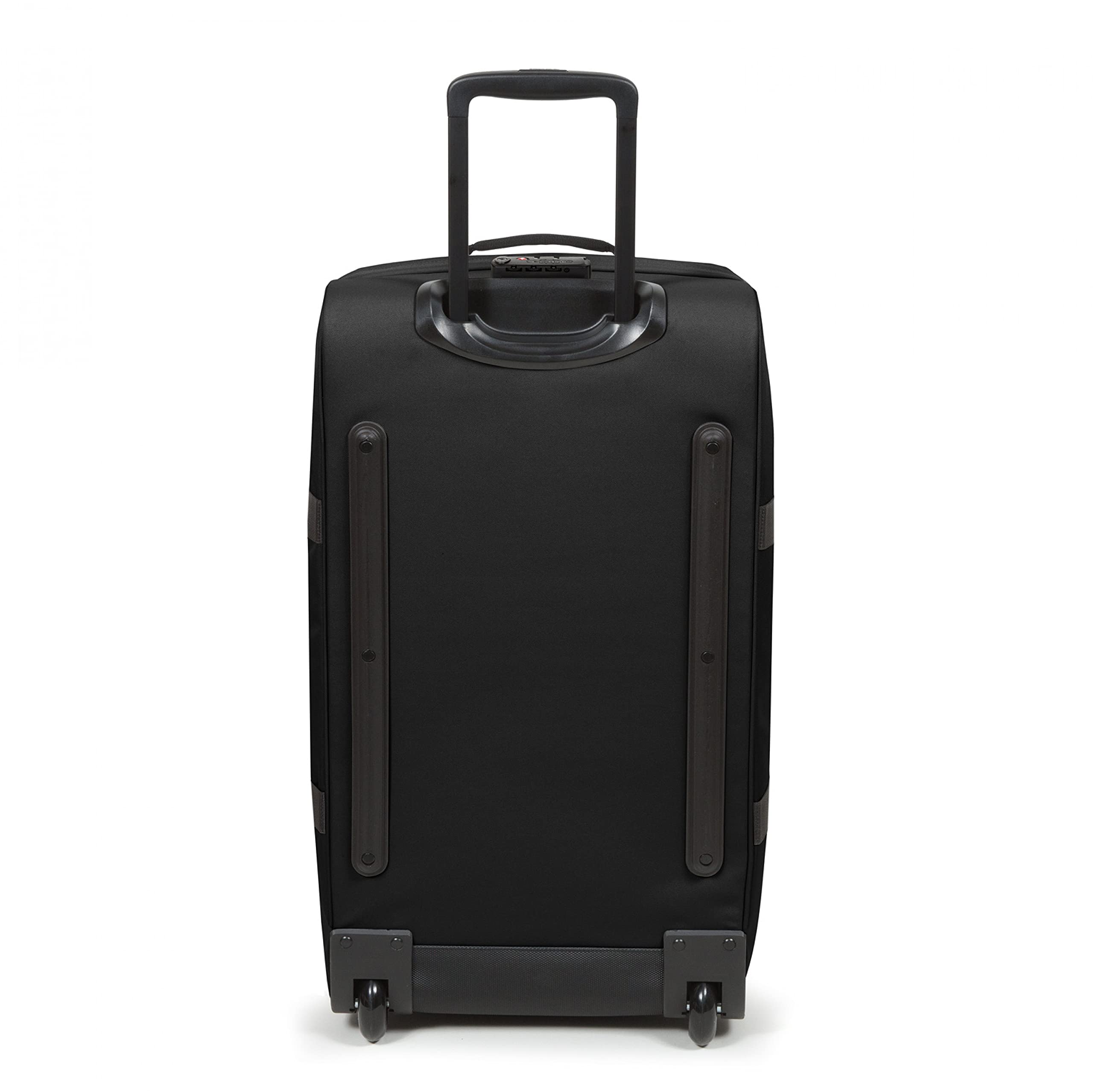 Eastpak Tranverz Wheeled Suitcase - TSA Lock, 2 Wheels & 2 Compartments with Compression Straps - Medium Black Carry-On Luggage for Business & Vacation Travel