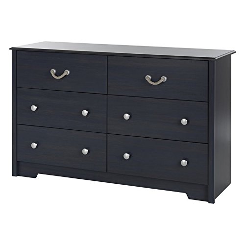 Rosebery Kids Contemporary 6-Drawer Dresser in Blueberry - Modern Children's Bedroom Furniture for Storage & Organization - Perfect for Nursery, Toddler Room & Kids Bedroom Decor