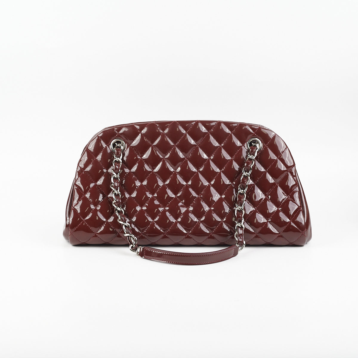 Chanel Mademoiselle Patent Leather Handbag in Dark Red - Luxury Crossbody Purse for Women, Perfect for Evening Parties & Date Nights