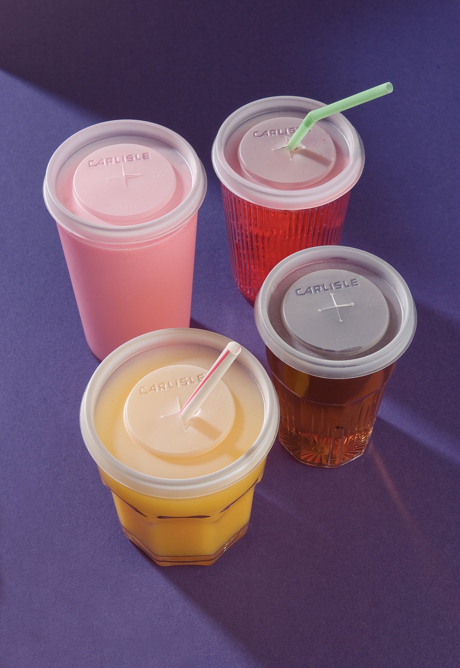 Carlisle FoodService Products 5812L30 Disposable Lid for 12 oz. Tumbler - Translucent Plastic Cup Cover - Perfect for Restaurants, Cafes & Takeout Drinks
