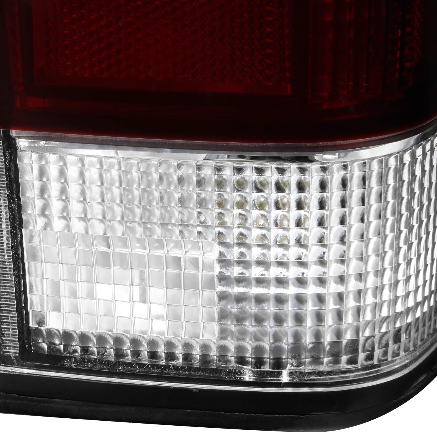 AKKON OEM Style Tail Lights for 1986-1997 Nissan Pickup D21 Hardbody - Dark Red Lens Replacement Housing Assemblies | Perfect for Restoration & Off-Road Upgrades