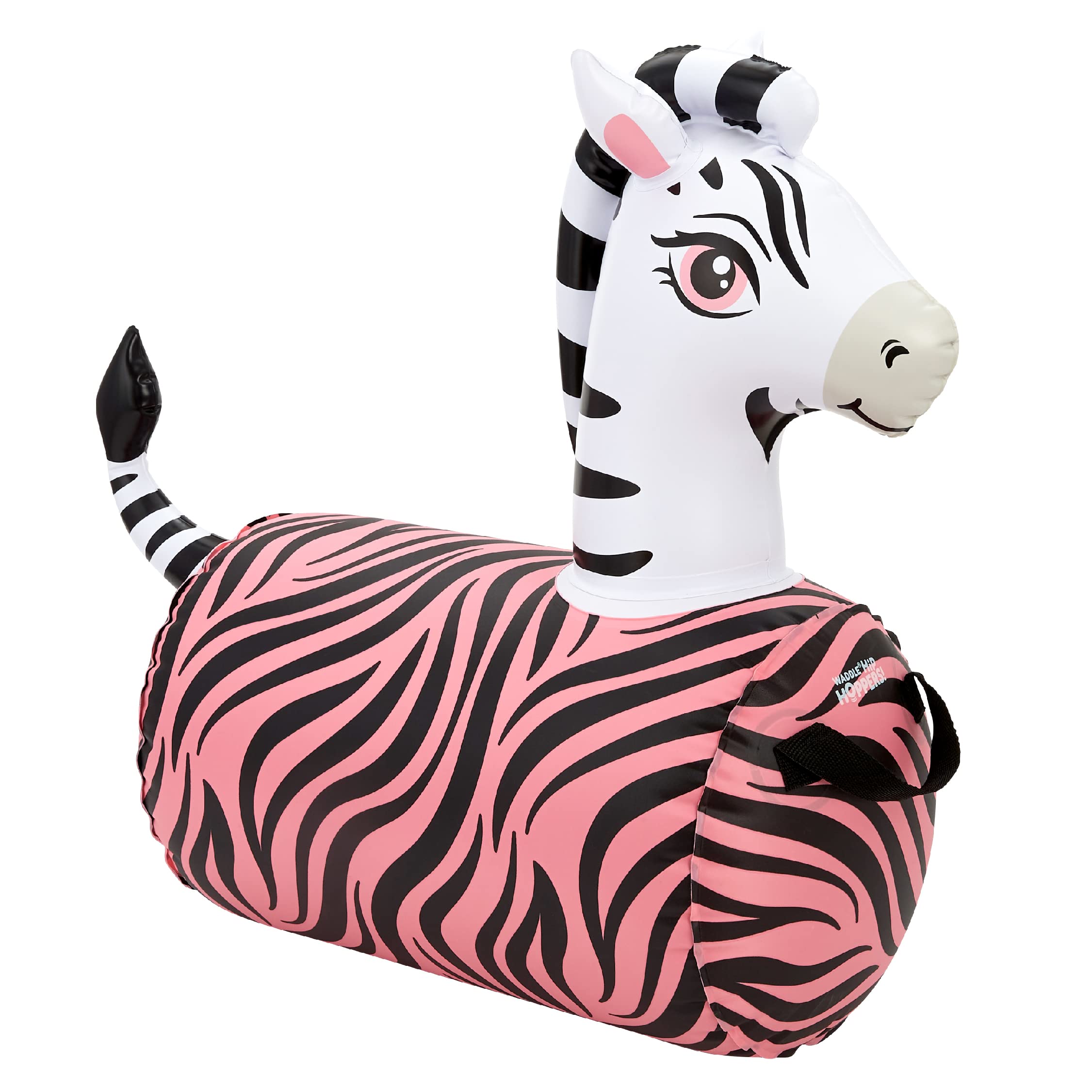 Inflatable Zebra Hopping Animal Bouncer - WADDLE Hip Hopper for Kids Ages 2+ | Fun Outdoor Play, Birthday Parties & Backyard Activities