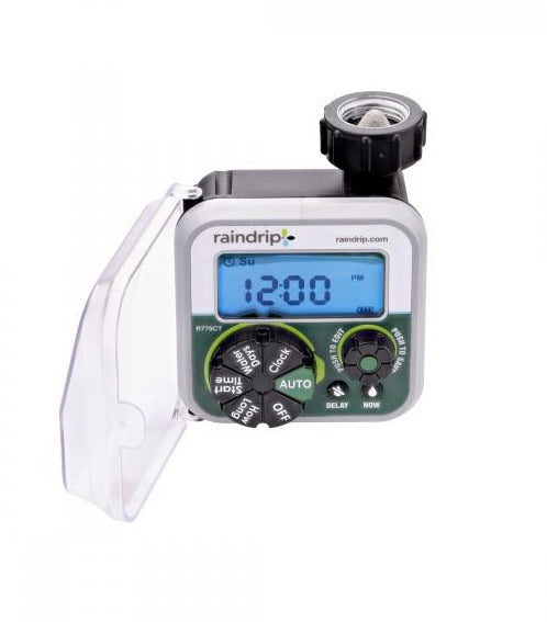 Raindrip Set 'n Flow Digital Tap Timer - Automatic Water Timer for Garden Hose, Irrigation System, Lawn & Plant Watering - Easy to Use & Programmable for Efficient Watering