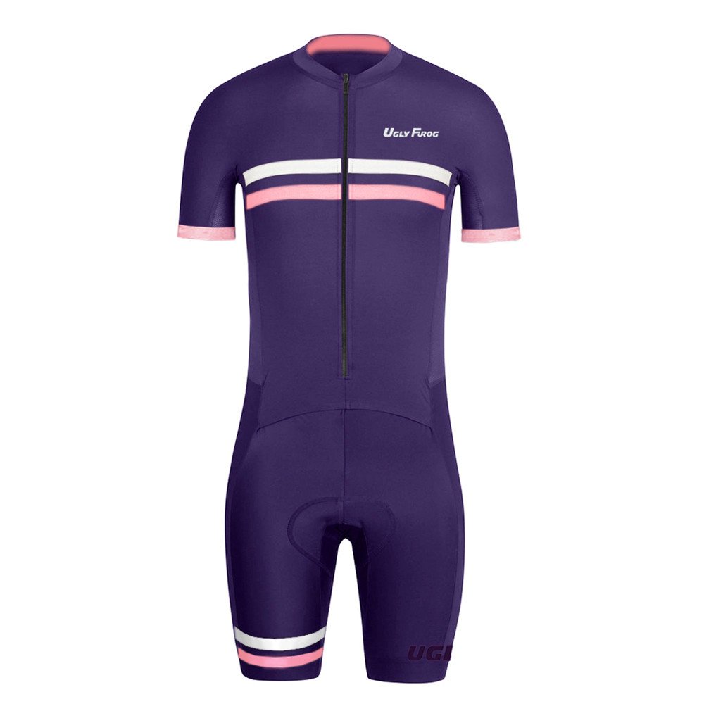 UGLY FROG Triathlon Suit - Short Sleeve Jersey & Short Legs Skinsuit Tri Kit for Men & Women - Perfect for Sprint, Olympic & Ironman Races