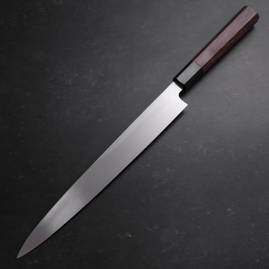 Premium Yanagiba Sushi Knife - Blue Steel #2 Kurouchi Finish with Buffalo Wenge Handle (270mm) - Perfect for Sushi Chefs & Japanese Cuisine Enthusiasts
