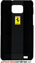 Ferrari Black Rubber Phone Case for Samsung Galaxy S i9100 - Durable Protection with Stylish Design for Everyday Use & Travel