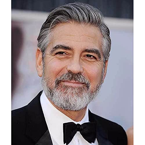 Lishy Men’s Toupee – 0.06mm Ultra-Thin Skin PU Hair Replacement System (10x8 Inch) – 100% European Human Hair – 1B Mixed 50% White – Natural Look for Thinning Hair & Baldness – Perfect for Daily Wear, Work & Social Events