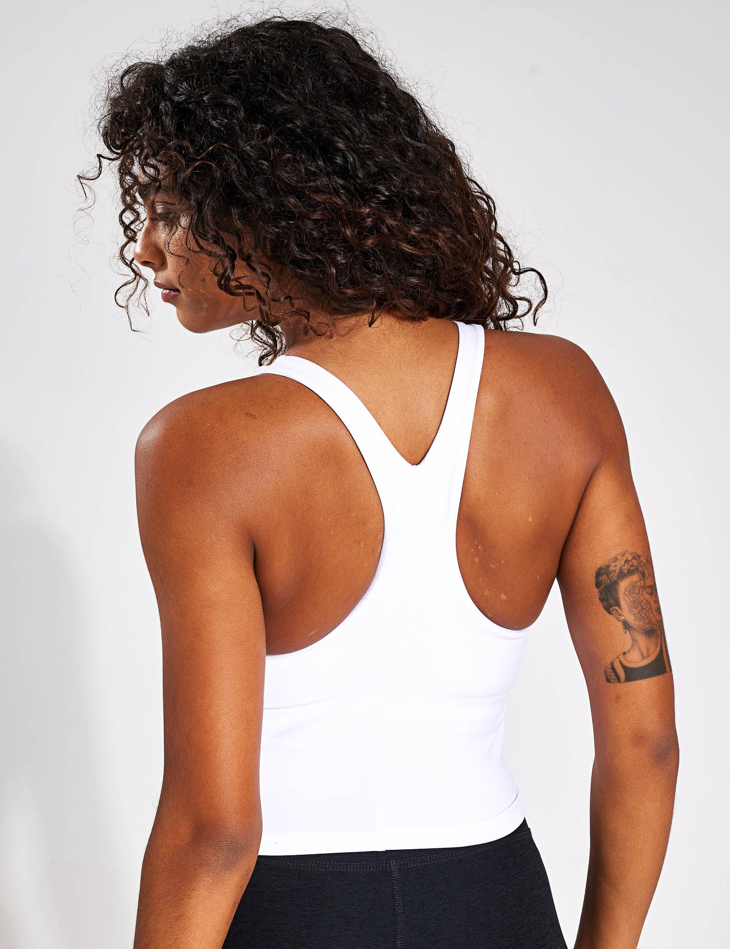 Spacedye Refocus Cropped Tank Top - Women's Yoga Workout Shirt in Cloud White | Perfect for Yoga, Gym & Casual Wear