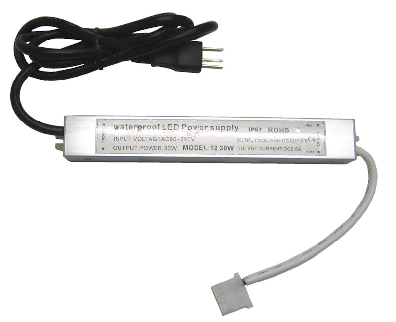 Under Cabinet LED Driver 12V 2.5A Power Supply - 250V AC90 Input - Perfect for Kitchen Cabinet Lighting & Home LED Strip Installation