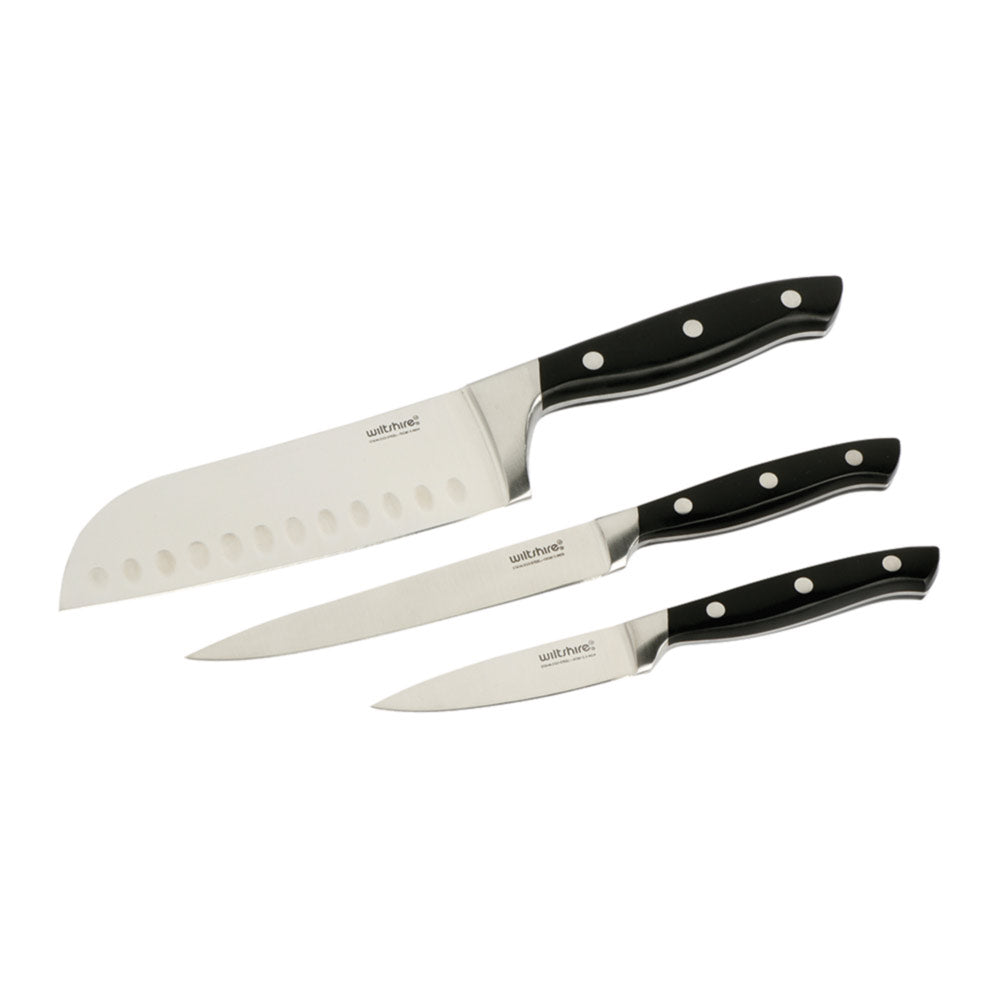 Trinity Knife Starter Set - 3-Piece Stainless Steel Kitchen Knives for Slicing, Dicing & Chopping | Perfect for Home Chefs & Cooking Enthusiasts