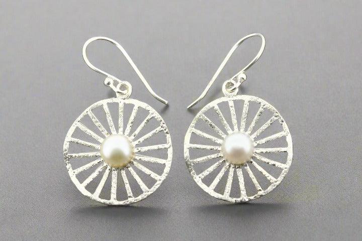 Elegant Silver Crown & Pearl Earrings for Women - Perfect for Weddings, Parties & Special Occasions