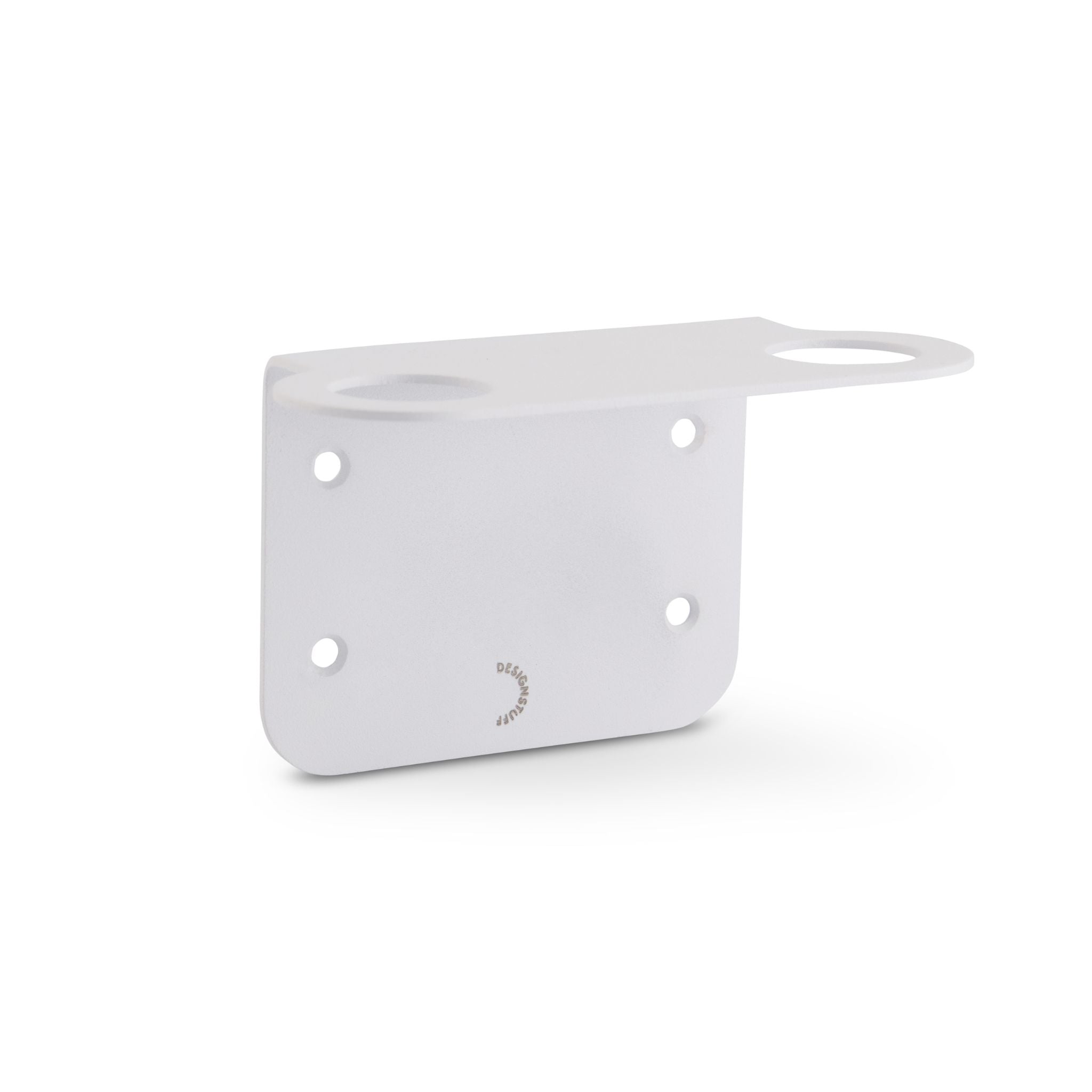 Floating Dual Soap Dispenser Holder - White | Modern Bathroom Organizer for Kitchen & Bath Countertop | Space-Saving Soap Pump Stand for Liquid Hand Soap Dispensers