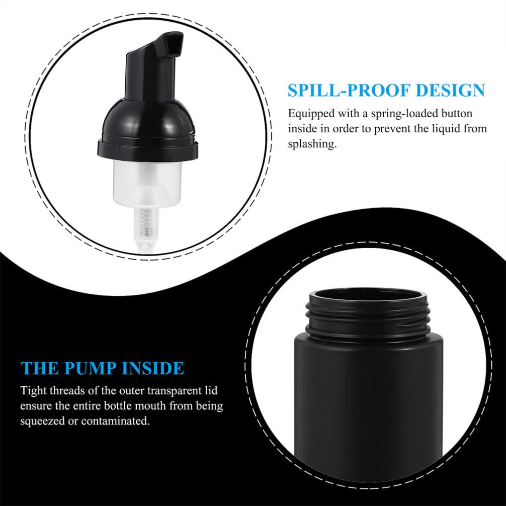 Kichvoe 5-Pack Travel Foaming Bottles - Empty Bubble Mousse Bottles for Hand Soap, Shampoo & Lotion | Portable Refillable Foam Dispenser for Home, Gym & Travel Essentials