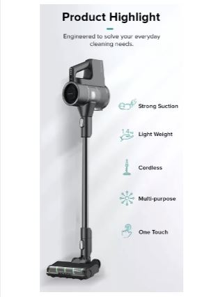 Cornell Handheld Cordless Vacuum Cleaner - 19KPa Powerful Suction, Lightweight & Portable for Home, Car, Pet Hair - CVCE250CHC | Ideal for Quick Cleanups on Furniture, Stairs & Hard-to-Reach Areas