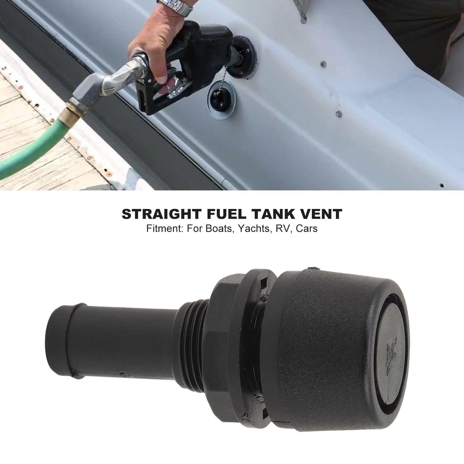 Durable Nylon Fuel Tank Vent for Boat, Yacht, RV & Car - Marine, Truck & Automotive Air Vent Replacement - Easy Installation - Ideal for Marine, Off-Road & Long-Distance Travel