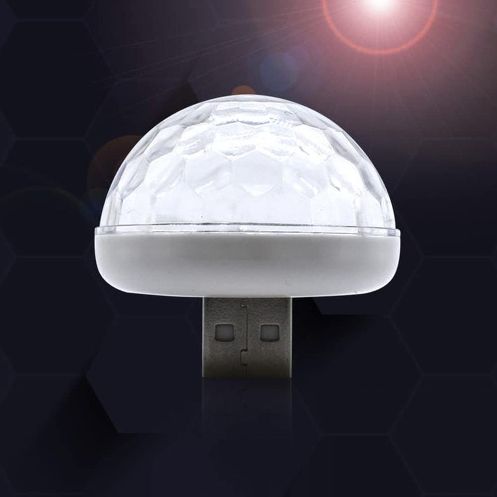 5V Universal USB LED Car Interior Ambient Light - Mini Atmosphere Night Lamp for Cars, Home, Office & Party Decor