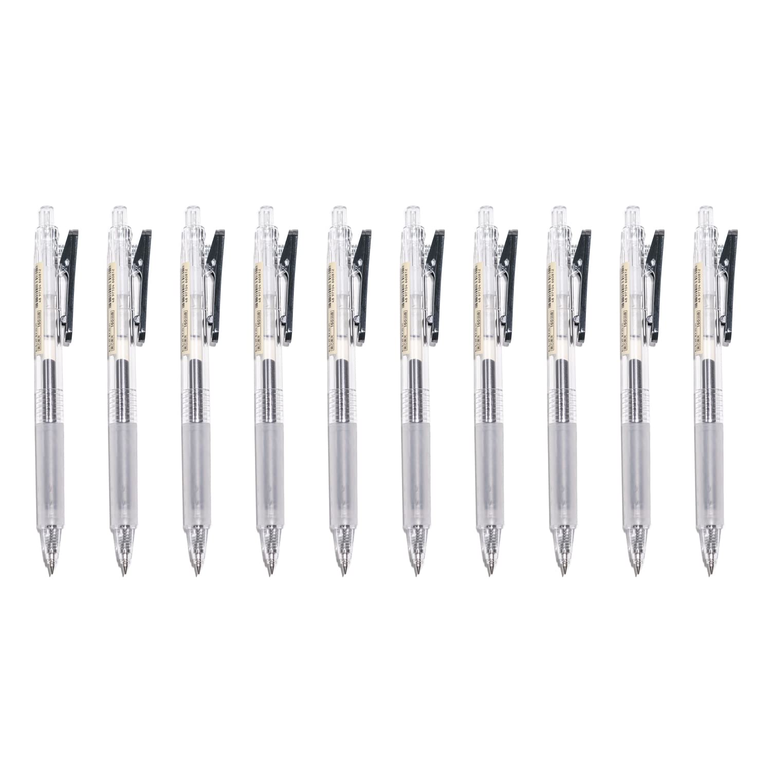 BBZHUO Retractable Fine Point Gel Pens - 0.38mm Ultra Thin Tip Rollerball Pens, 10 Pack Black Ink Pens for Smooth Writing - Perfect for Office, School, Note Taking & Journaling