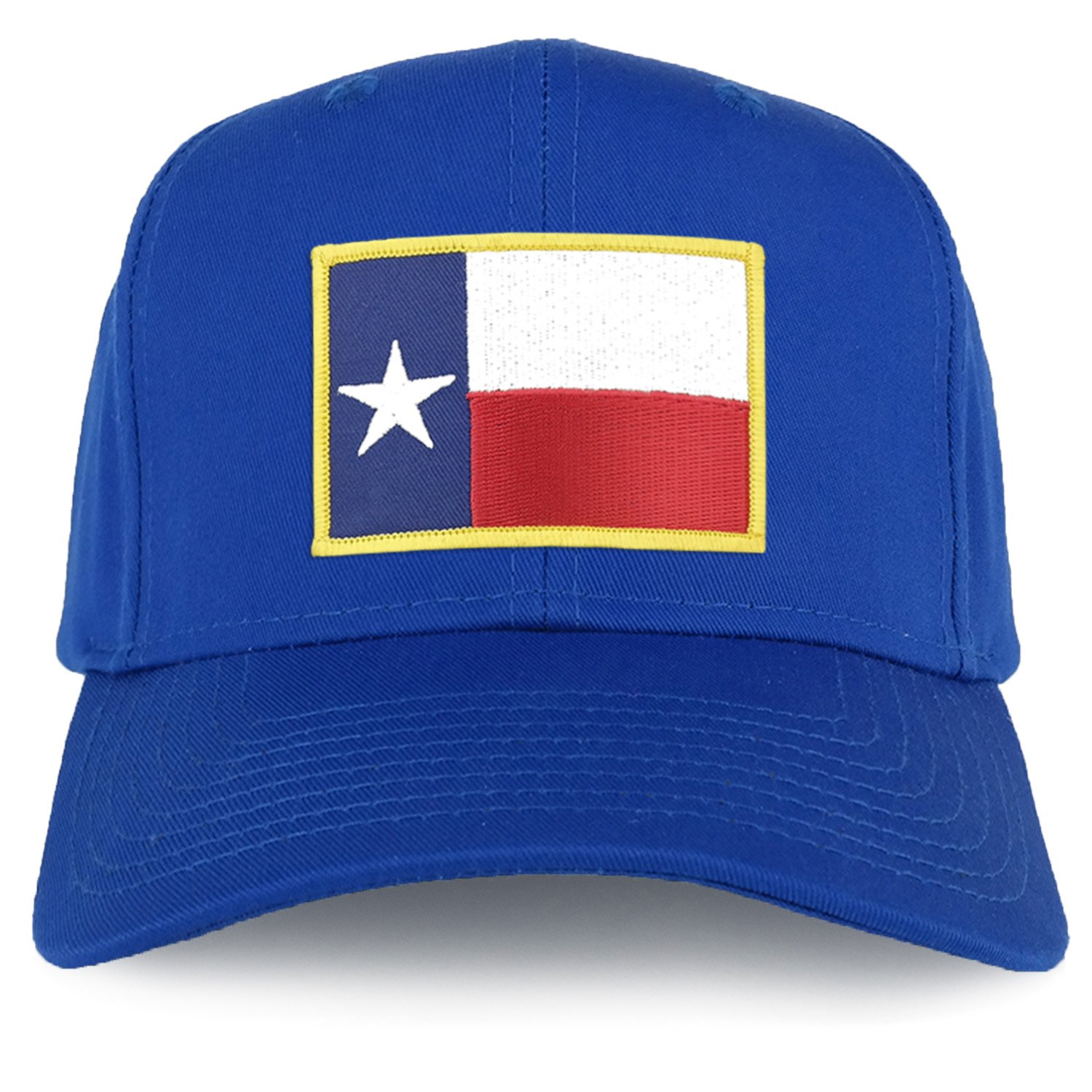 XXL Oversize Texas Flag Iron On Patch for Baseball Caps - Embroidered Applique for DIY Clothing & Hats - Perfect for Cowboys, Rodeos & Patriotic Events