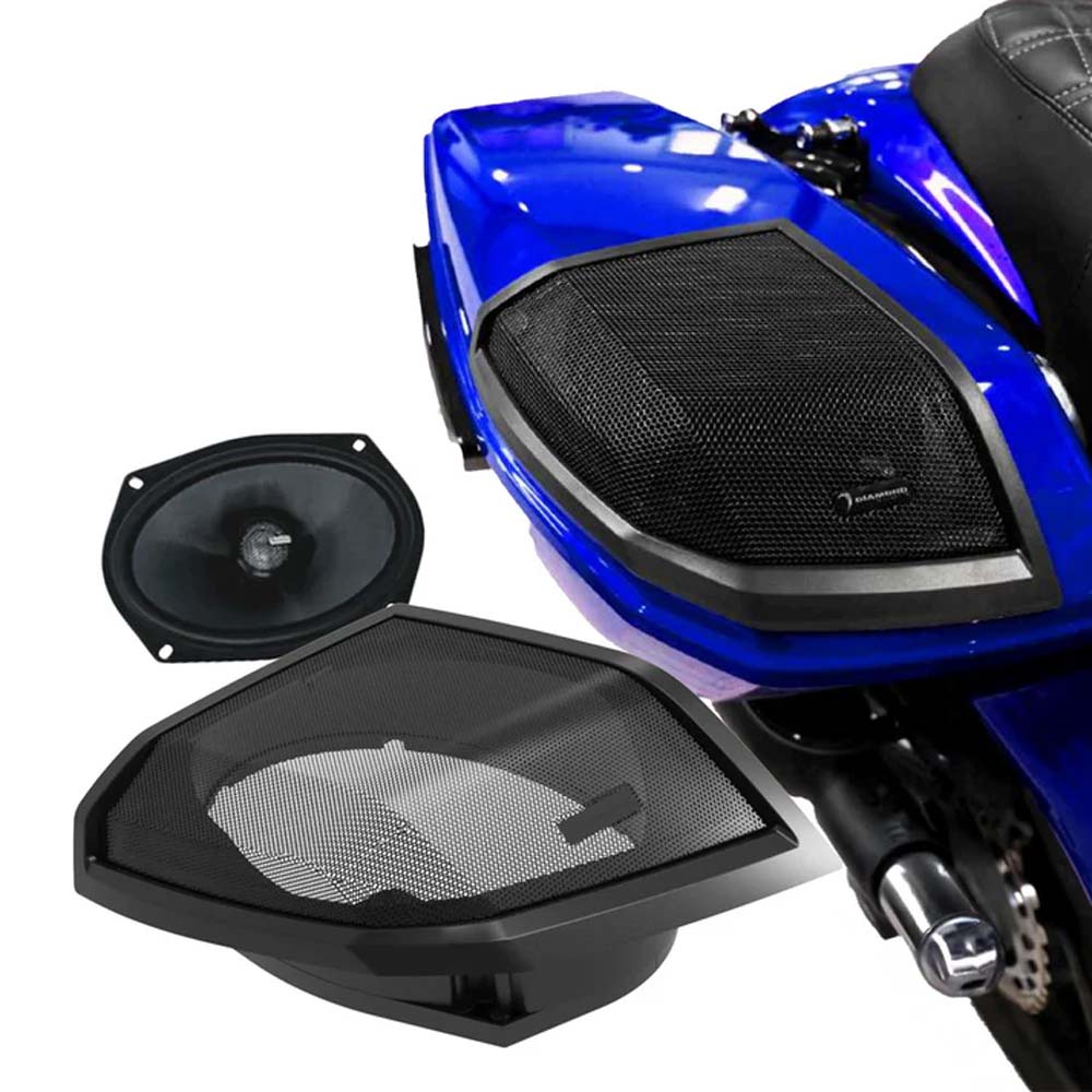 2024+ Harley Davidson® Cut In Lid Kit with Diamond Audio MSMS694LK24 MS69CX 4Ω Speakers & MICRO2V2 Class D Amplifier - Premium Motorcycle Audio Upgrade for Touring Bikes & Cruisers