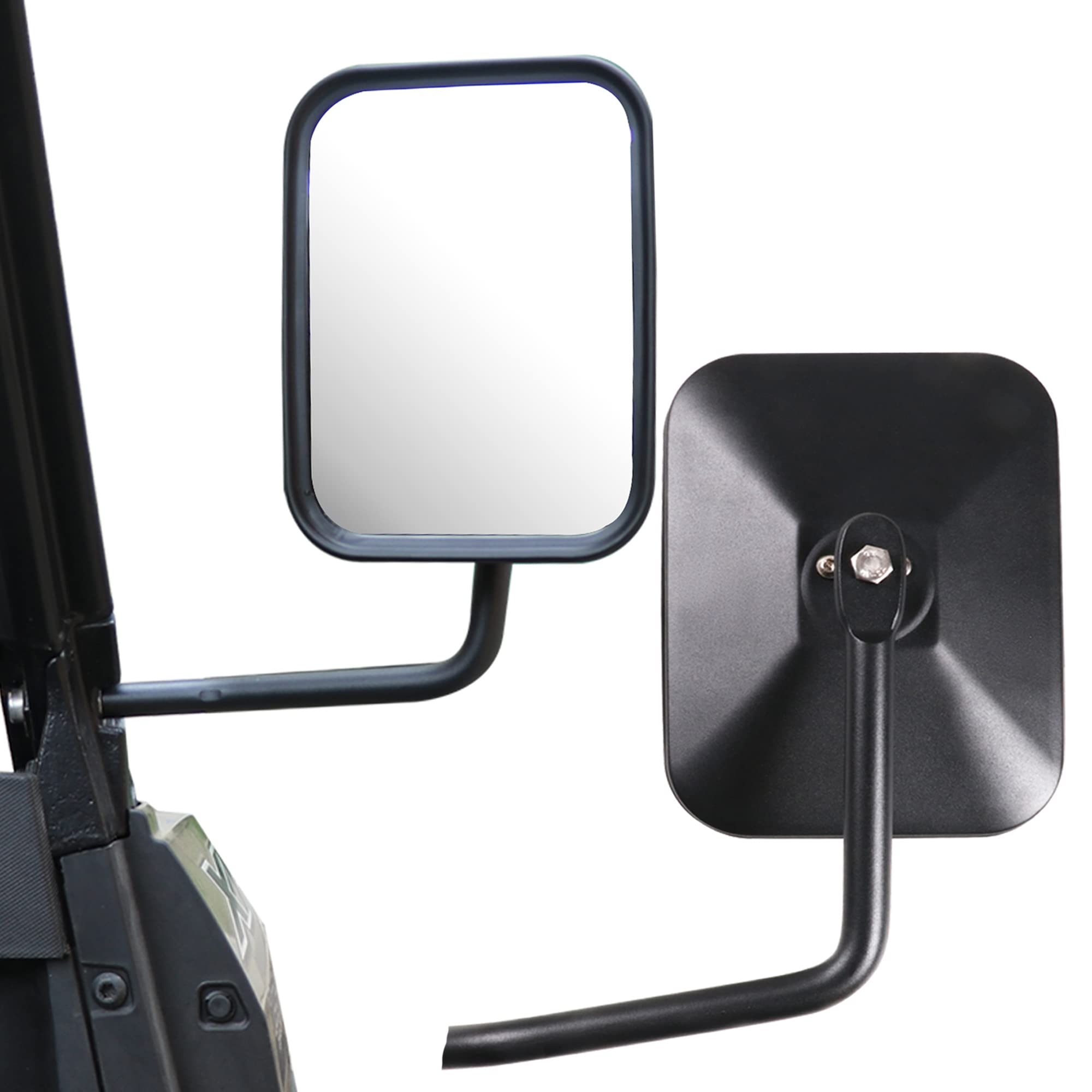 Heavy Duty Aluminum 360° Adjustable UTV Side Mirrors for 2015-2025 Polaris Ranger 1000/XP 1000 - Compatible with Roof & Windshield - Enhanced Rear Visibility for Off-Road Adventures & Work Sites