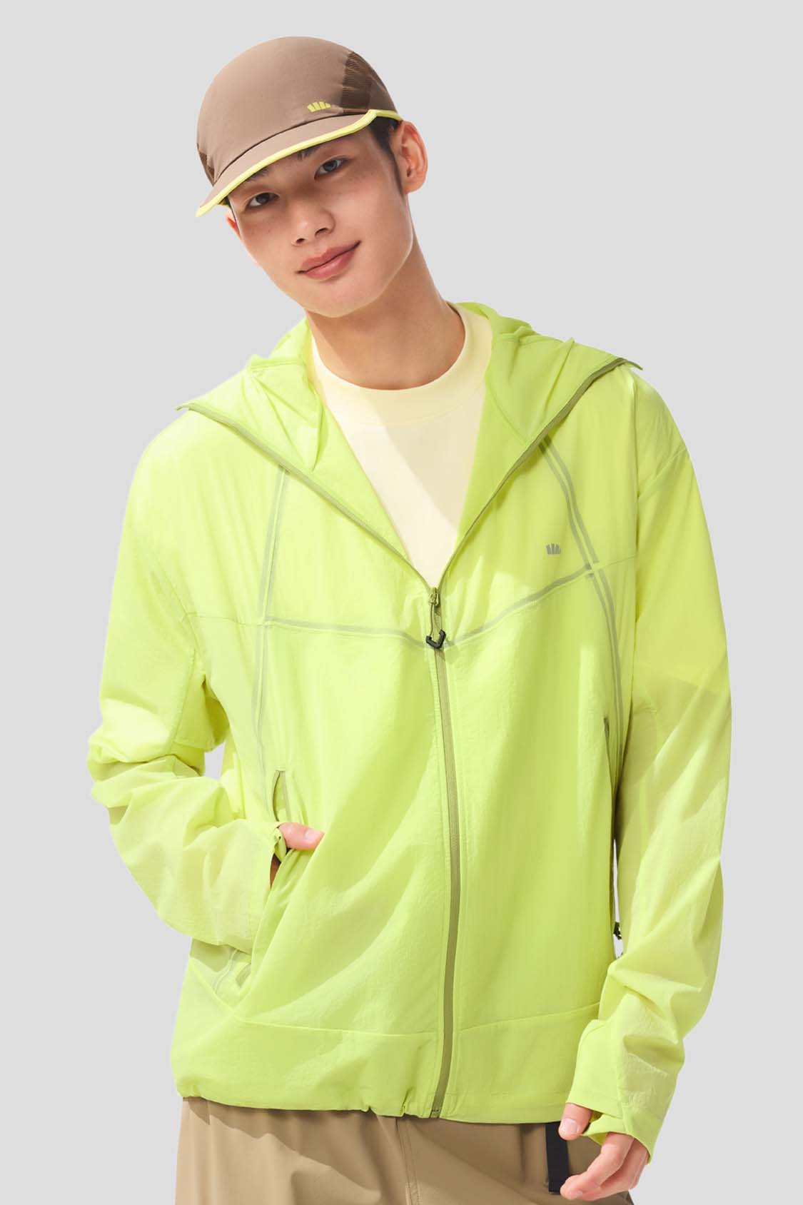 Pioneer Men's Lightweight Windproof Sun Jacket UPF50+ - Perfect for Hiking, Running & Outdoor Activities