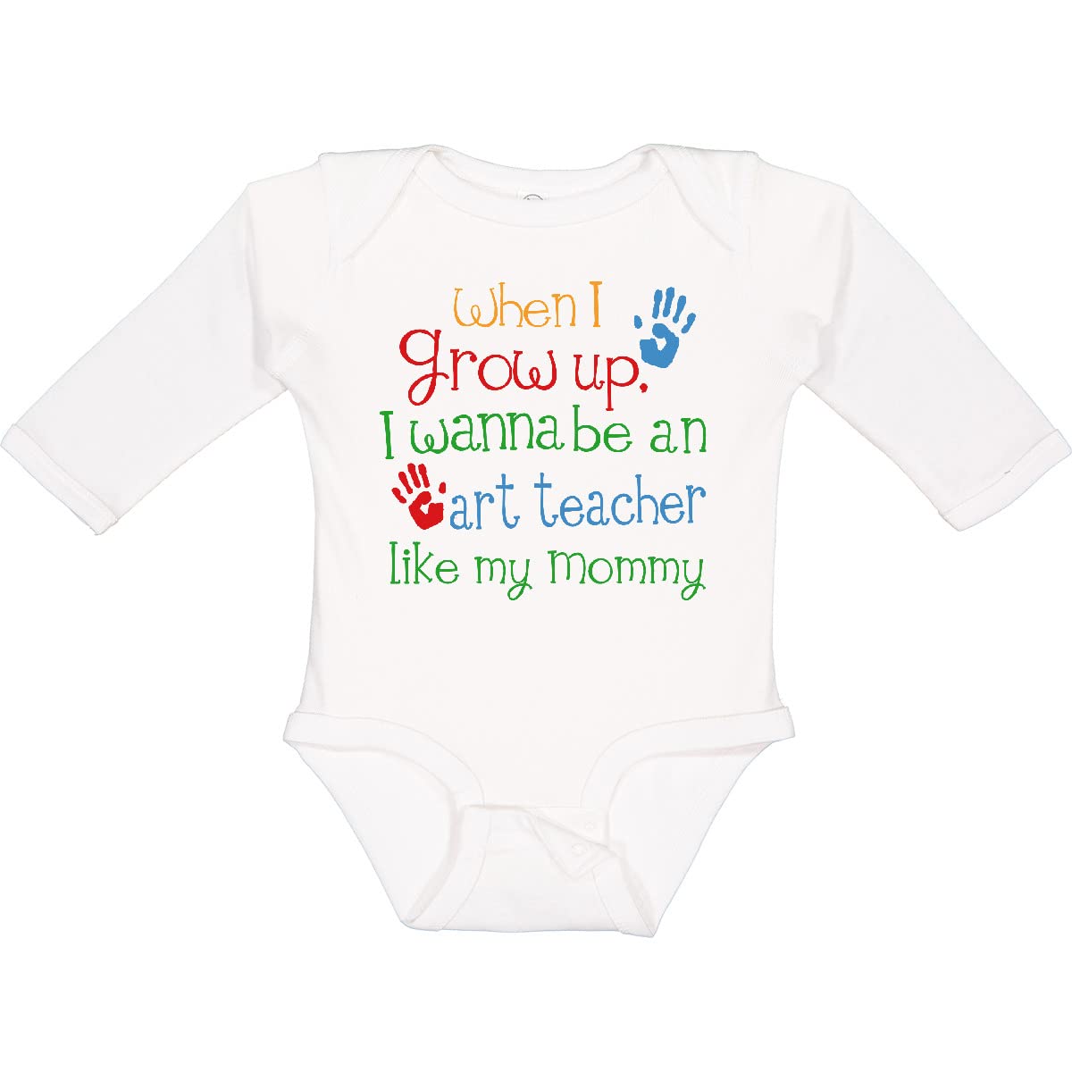 Inktastic Art Teacher Like Mommy Long Sleeve Baby Bodysuit - Perfect for School, Daycare & Family Photos