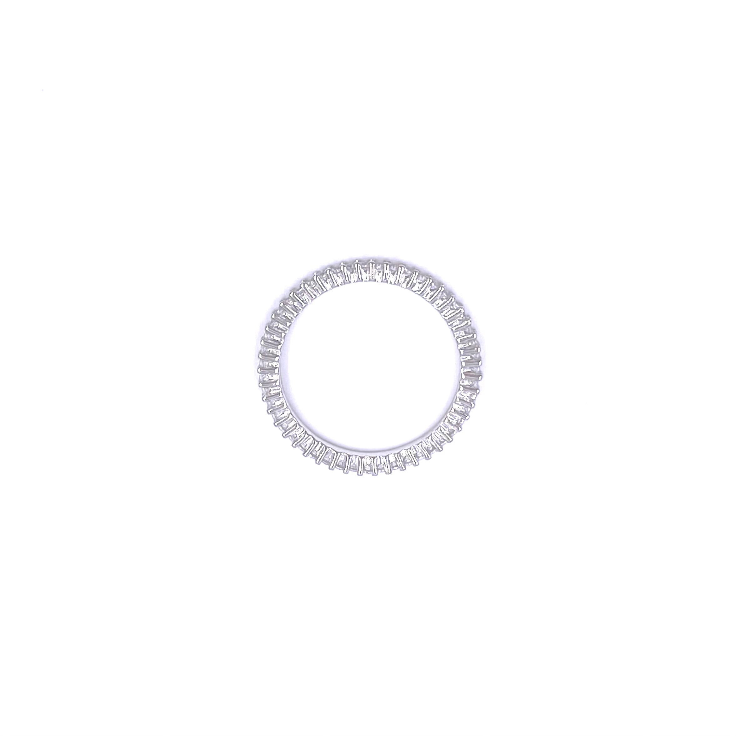 Ashley Gold Sterling Silver Prong Set Cubic Zirconia Eternity Band Ring - Perfect for Weddings, Anniversaries & Special Occasions