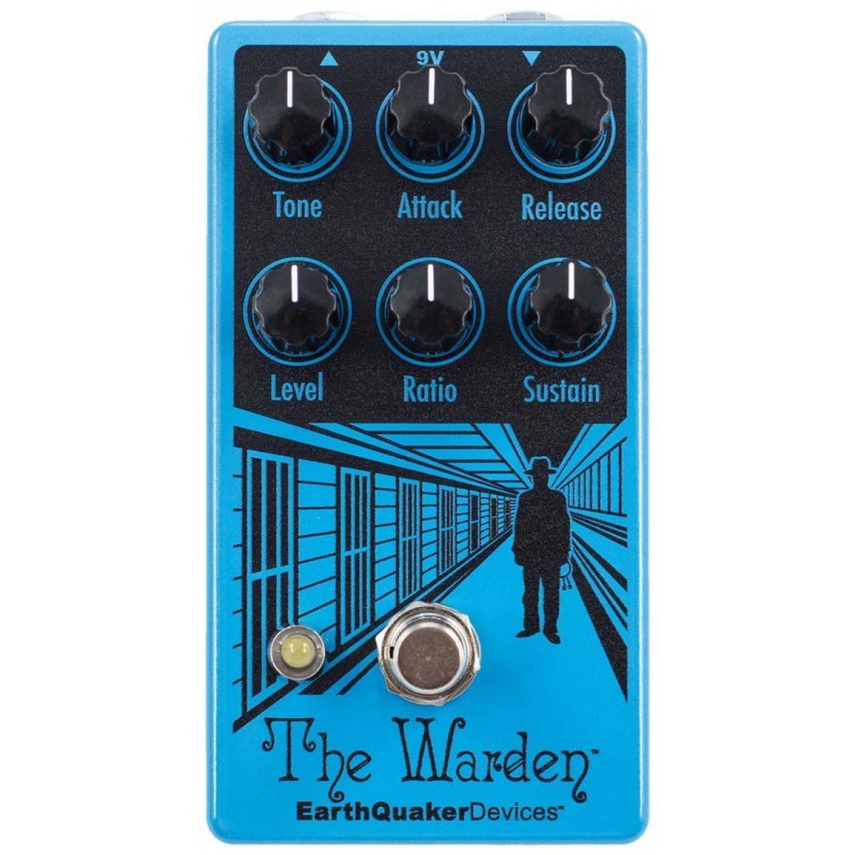 Earthquaker Devices Warden Optical Compressor V2 - Premium Guitar Effects Pedal for Studio & Live Performance - Perfect for Rock, Blues & Indie Musicians