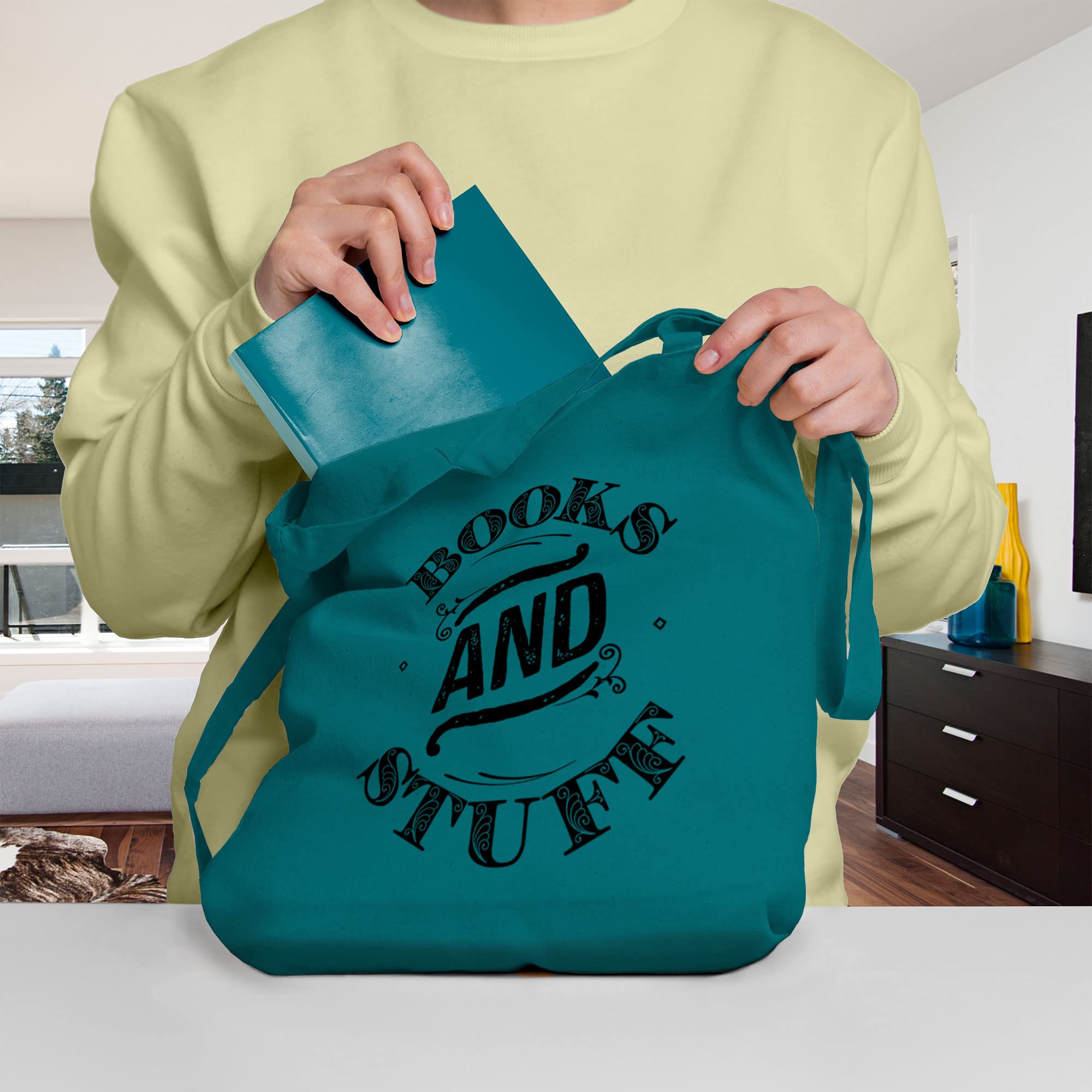 Stylish Printed Cotton Tote Bags for Women - Eco-Friendly Shopper Bag for Books, Groceries & Daily Essentials | Perfect Gift for Book Lovers & Fashionable Commuters
