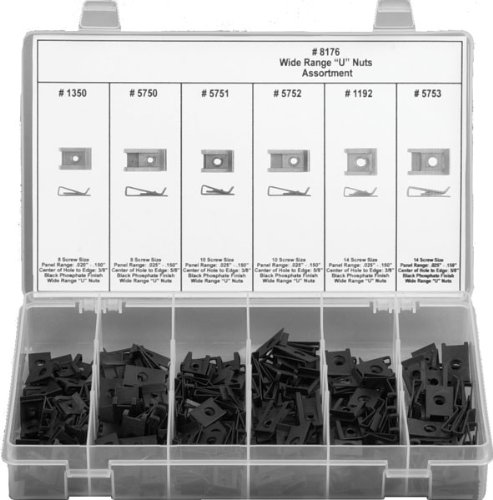 210-Piece U Nut Assortment Kit - Stainless Steel Fasteners for Furniture, Automotive & DIY Projects - Secure Mounting Hardware for Shelves, Cabinets & Machinery