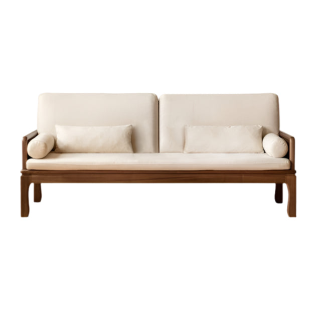 Premium Black Walnut & Oak Solid Wood Convertible Sofa Bed - Modern Dual Use Design for Living Room, Guest Room & Small Spaces