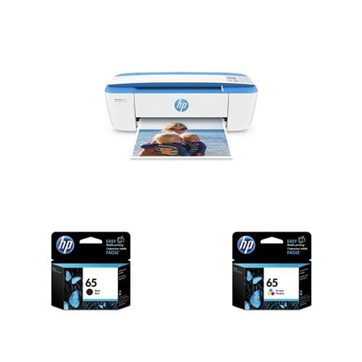 HP DeskJet 3755 Wireless All-in-One Compact Photo Printer with Scanner, Copier & Standard Ink Bundle - Perfect for Home Office, Small Business & Student Printing Needs