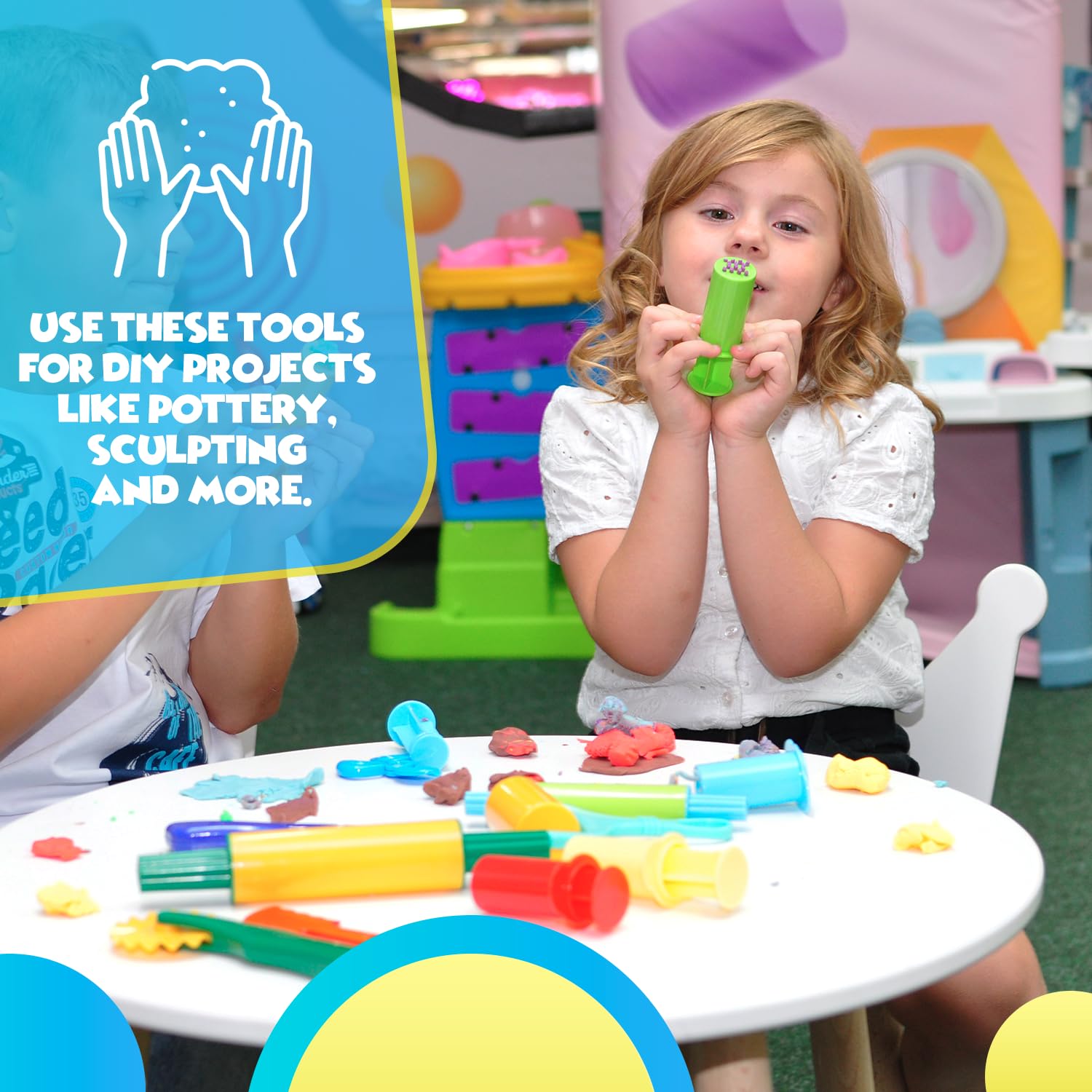 12-Piece Clay and Play Dough Tools Set for Kids Ages 3+ | Non-Toxic Modeling Dough Accessories Kit | Perfect for Arts & Crafts, Preschool Learning, and Creative Play at Home or School