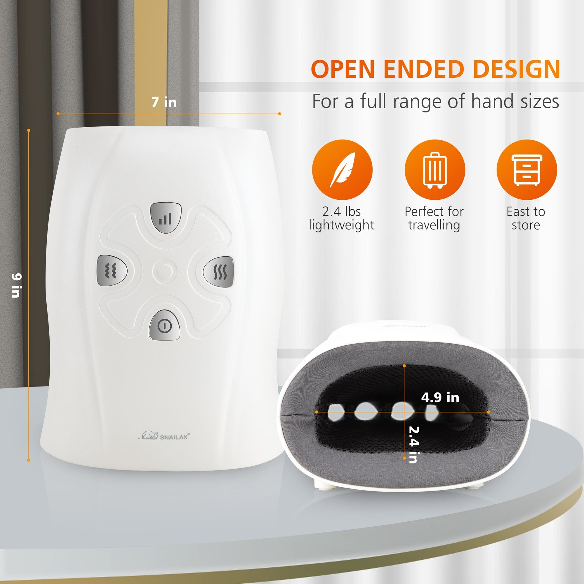 Snailax Wireless Hand Massager with Heat - Relief for Arthritis, Carpal Tunnel & Finger Numbness - Perfect for Office Workers, Gamers & Seniors at Home or Work