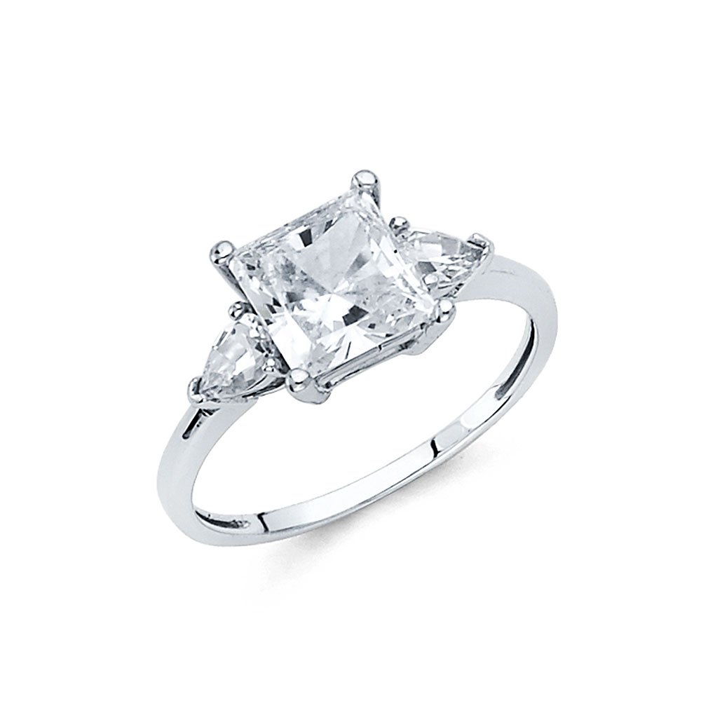 14K Yellow or White Gold Wedding Engagement Ring for Women - Elegant Solitaire Diamond Ring for Proposal, Anniversary & Bridal Jewelry