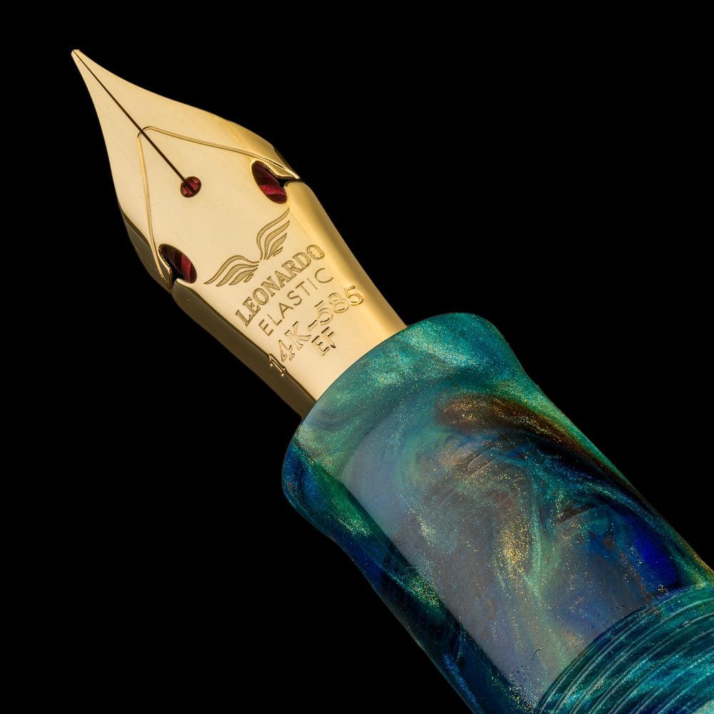 Leonardo × @micahfinds Revival Copper Patina 14K Gold Fountain Pen - Luxury Writing Instrument for Calligraphy, Journaling & Gift Giving