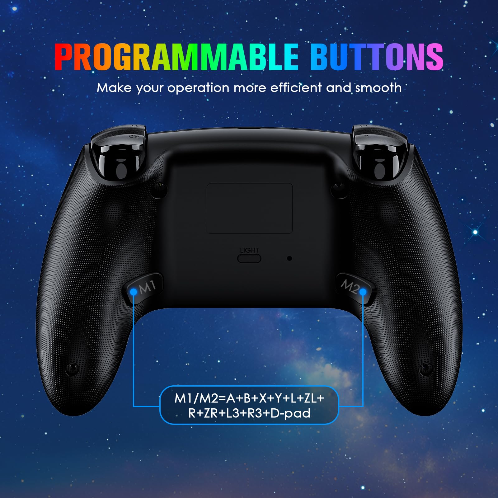 Ewnol Wireless PS4 Controller with RGB, Vibration & Motion Sensor - Gaming for PS4/Slim/Pro/PC