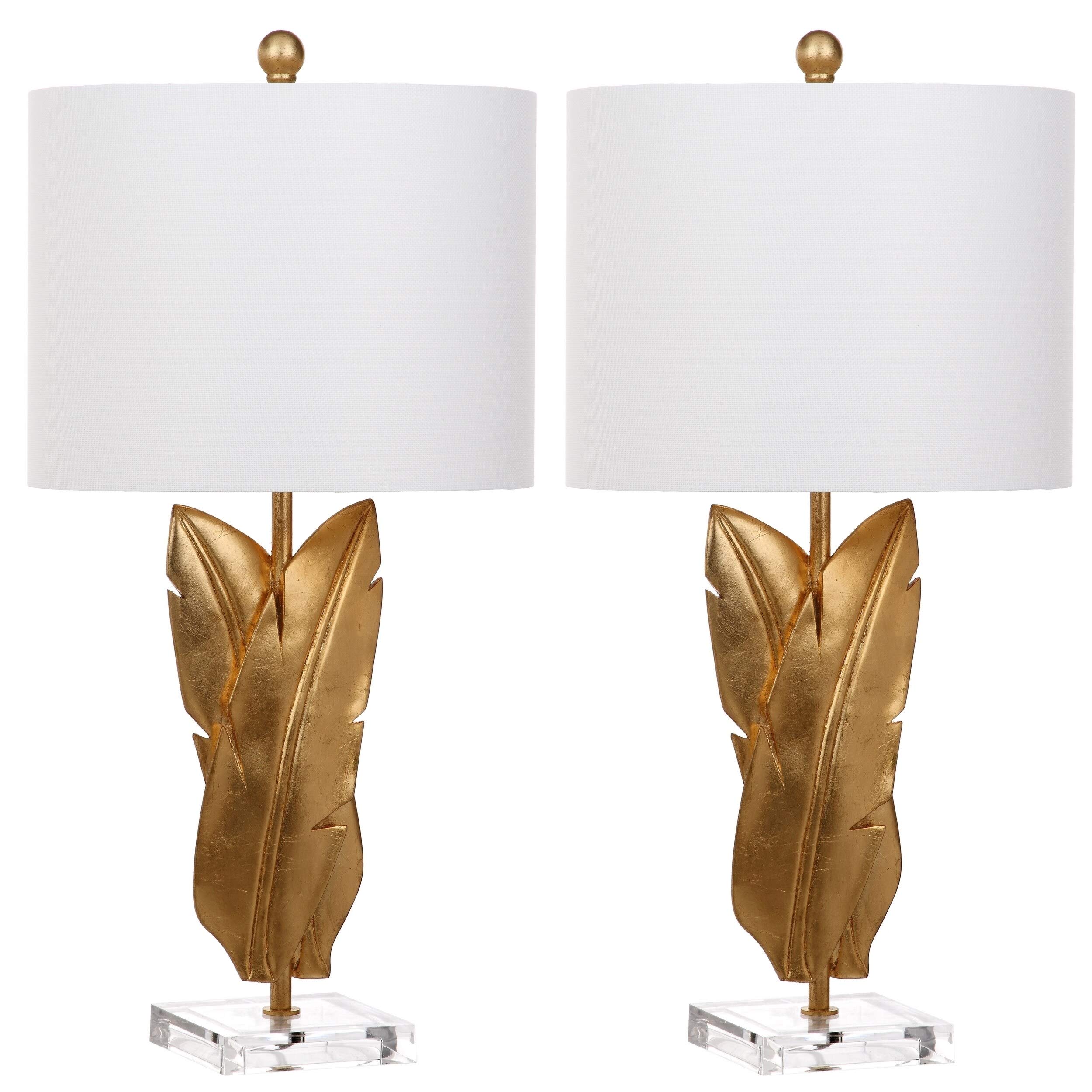 26-Inch Wings Table Lamp Set of 2 - Glam Transitional Gold Lighting with Included Bulbs - Perfect for Bedroom Nightstands & Living Room Decor