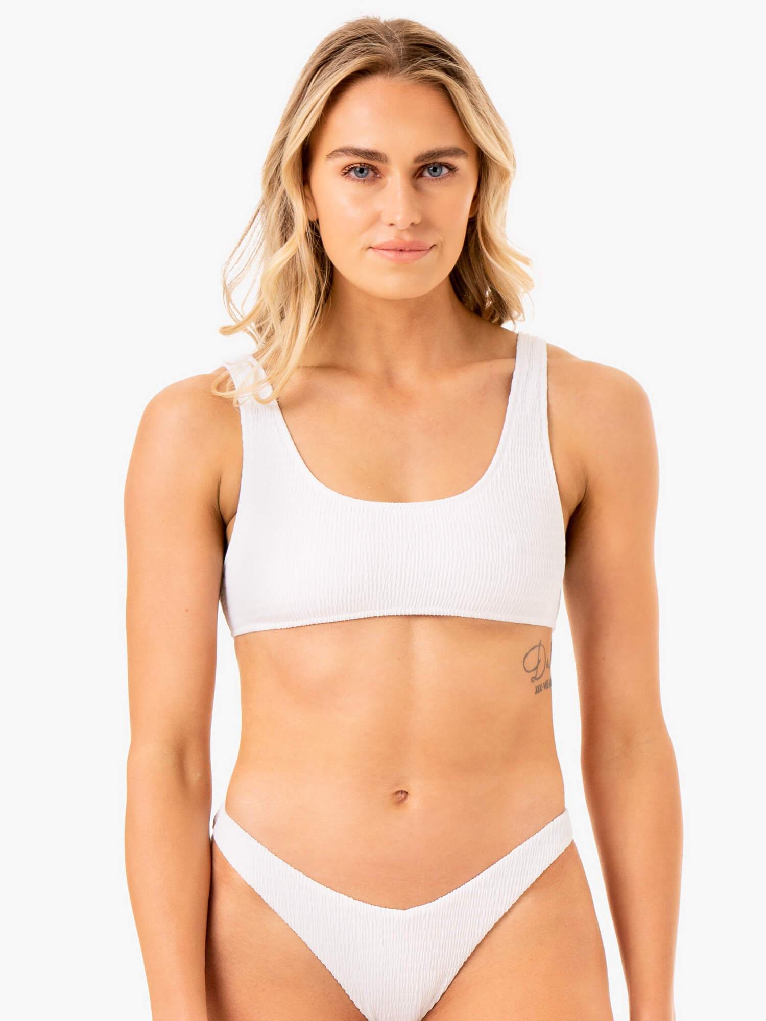Paradise Scoop Bikini Top - Women's Sexy White Swimwear for Beach & Pool | Summer Vacation & Tropical Getaway