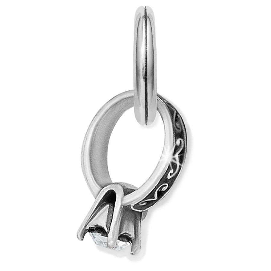 Brighton Diamond Ring Charm - Elegant Sterling Silver Jewelry for Women, Perfect for Gifts, Anniversaries & Special Occasions | Handcrafted Fine Jewelry for Everyday Wear & Formal Events