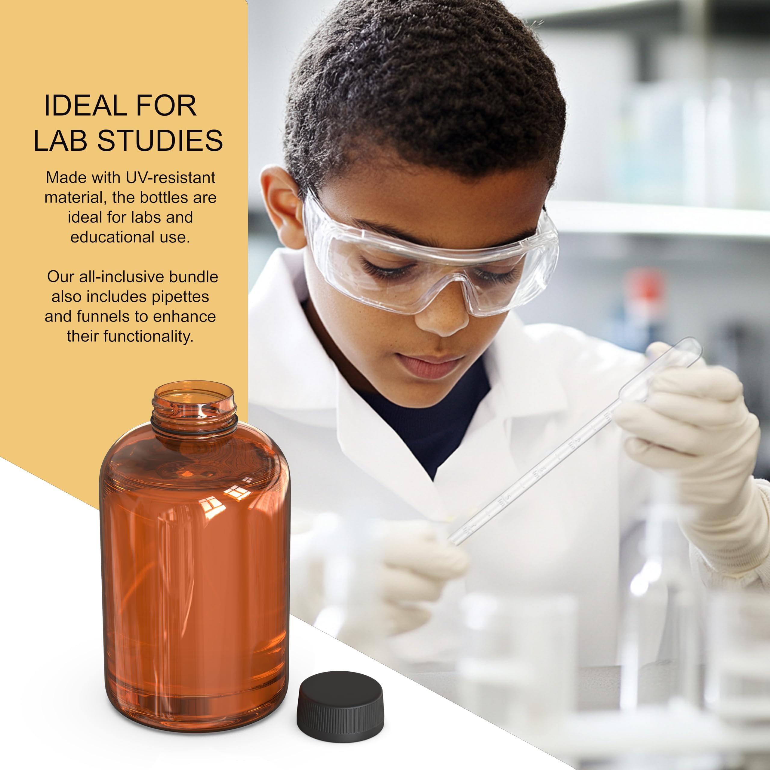 2 Pack 700ml (23.66 fl oz) Plastic Bottles with Lids - Essential Oil Bottles, Shampoo Containers, Soap Dispensers & Hand Sanitizer Storage - Includes Funnel, Labels, Pipettes & Microfiber Cloth - Perfect for DIY, Travel & Home Organization